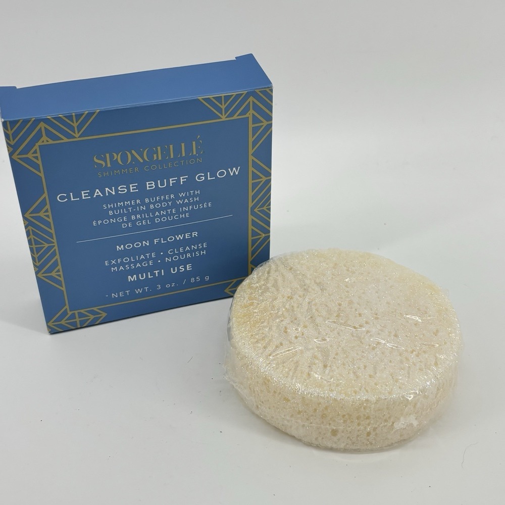 Spongellé Shimmer Collection Moon Flower Built-in Body Wash Exfoliate Sensual